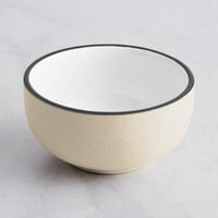 Acopa Embers 13 oz. Cream White Matte Stoneware Bowl - Sample