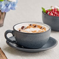 Acopa Embers 10 oz. Midnight Blue Matte Stoneware Cup - 24/Case