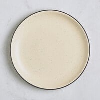 Acopa Embers 7 1/2" Cream White Matte Coupe Stoneware Plate - 24/Case