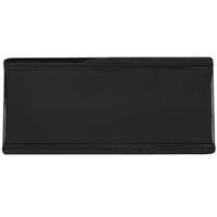 GET 140-BK 9 1/2" x 4 1/4" Black Elegance Black Rectangular Melamine Platter - 12/Case