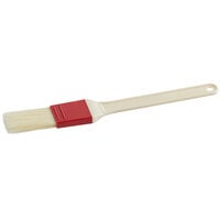 Thermohauser 1 1/4"W Long Natural Bristle Pastry / Basting Brush with Plastic Handle