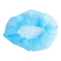 Choice 21" Blue Disposable Polypropylene Bouffant Cap - 100/Pack