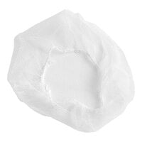 Choice 18" White Nylon Hairnet Cap - 100/Pack