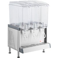 Crathco Triple 4.75 Gallon Pre-Mix Cold Beverage Dispenser with Agitator Function and Lids