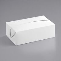 Choice 9" x 5" x 3" White Take Out Lunch / Chicken Box with Fast Top - 250/Case