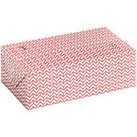 Choice 9" x 5" x 3" Red Cornerstone Print Take-Out Lunch / Chicken Box with Fast Top - 250/Case