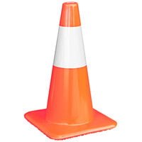 18" Traffic Cone with 3 lb. Base and Single Reflective Band