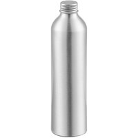 250 mL Silver Aluminum Bottle with Lid - 200/Case