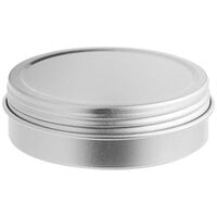 2 1/2" x 3/4" Silver Tin with Screw Top - 1800/Case