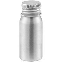 15 mL Silver Aluminum Bottle with Lid - 1125/Case
