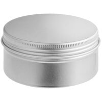 175 mL Silver Tin with Ribbed Screw Top - 1260/Case