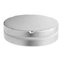 2 3/4" x 3/4" Silver Tin with Notched Cup Lid - 450/Case