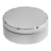 2 3/4" x 1" Silver Tin with Plastic Ring and Notched Lid - 450/Case