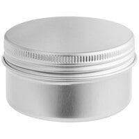 50 mL Silver Tin with Ribbed Screw Top - 1680/Case