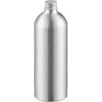 500 mL Silver Aluminum Bottle with Lid - 60/Case