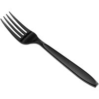 Solo Impress Heavy Weight Black Plastic Fork - 1000/Case