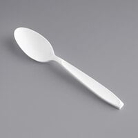 Solo Impress Heavy Weight White Plastic Teaspoon - 1000/Case