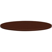 HON Mod 36" Round Traditional Mahogany Laminate Conference Table Top
