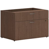 HON Mod 30" x 20" x 21" Sepia Walnut Low Personal Credenza with 2 Drawers