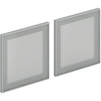 HON Mod Frosted Glass Door for 72" Desk Hutches and Wall-Mounted Storage Cabinets - 2/Set
