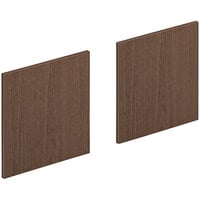 HON Mod Sepia Walnut Laminate Door for 60" Desk Hutches and Wall-Mounted Storage Cabinets - 2/Set