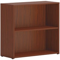 HON Mod 30" x 13" x 29" Traditional Mahogany Laminate 2-Shelf Bookcase