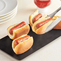 Nathan's Famous 3 1/2 inch 1.5 oz. Beef Slider Franks with Buns - 48/Case