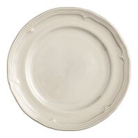 Acopa Condesa 8" Warm Gray Scalloped Wide Rim Porcelain Plate - 24/Case