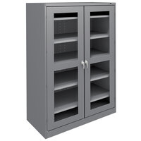 Tennsco 24" x 48" x 78" Dark Gray Jumbo Storage Cabinet with C-Thru Doors - Assembled CVDJ2478SU-MGY