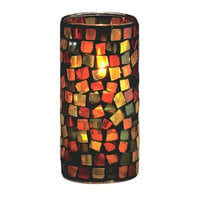 Sterno 80160 Rioja - Hurricane 2 7/8" x 6" Earthtone Glass Liquid Candle Holder