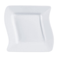 CAC SOH-8 Soho 8 1/2" Ivory (American White) Square Stoneware Plate - 24/Case