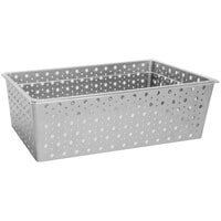 Front of the House Dots 20 3/4" x 12 3/4" x 6" Silver Iron Deep Housing / Pan Set - 2/Case