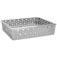 Front of the House Dots 12 1/2" x 10" x 2 3/4" Silver Iron Shallow Housing / Pan Set - 2/Case