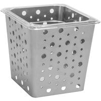 Front of the House Dots 7" x 6 1/2" x 6" Silver Iron Deep Housing / Pan Set - 4/Case