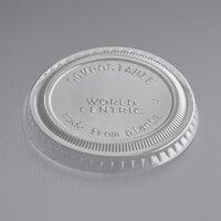 World Centric 4-9 oz. Clear Compostable PLA Flat Lid - 1000/Case