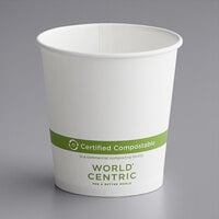 World Centric NoTree 10 oz. White Compostable Paper Hot Cup - 1000/Case