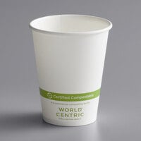 World Centric NoTree 8 oz. White Compostable Paper Hot Cup - 1000/Case