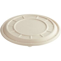World Centric 14" Compostable Fiber Round Pizza Lid Only - 100/Case