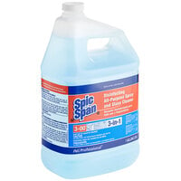 Spic and Span 58773 Disinfecting, All-Purpose, & Glass Cleaner Ready-to-Use Refill with Spray Bottle 1 Gallon / 128 oz. - 3/Case