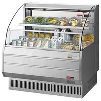Turbo Air TOM-40LS-N 39" Stainless Steel Low Profile Horizontal Refrigerated Open Curtain Merchandiser