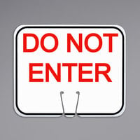 Cortina White / Red Single-Sided "Do Not Enter" Cone Sign 03-550R-DNE