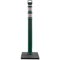 Cortina EZ Grab 45" Forest Green Flared Post Delineator with 10 lb. Base and Reflective Bands 03-747FGRBC