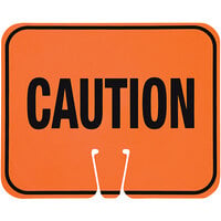 Cortina Orange / Black Single-Sided "Caution" Cone Sign 03-550-C