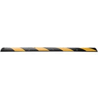 Cortina 6' Black Rubber Speed Bump with Yellow Reflective Strips 2055SB-D
