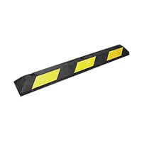 Cortina 6' Black Rubber Parking Block with Yellow Reflective Strips 2050PB