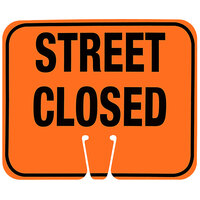 Cortina Orange / Black Single-Sided "Street Closed" Cone Sign 03-550-SSC