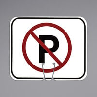 Cortina White / Red Single-Sided "No Parking" Cone Sign 03-550-NP