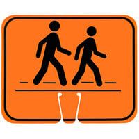 Cortina Orange / Black Single-Sided "Pedestrian Crossing" Cone Sign 03-550-PC