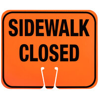 Cortina Orange / Black Single-Sided "Sidewalk Closed" Cone Sign 03-550-SC