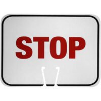 Cortina White / Red Single-Sided "Stop" Cone Sign 03-550-STOP